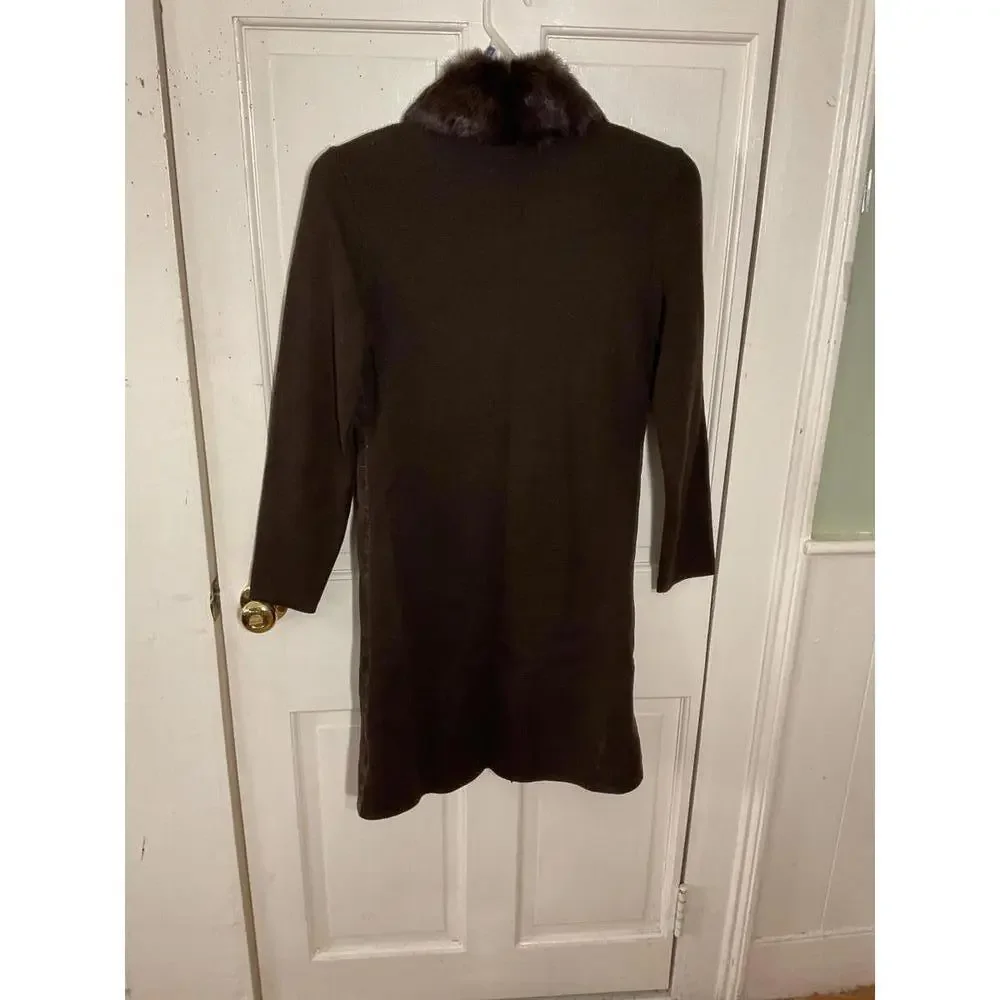 Escapade suede Medium Brown knee length jacket - Picture 3 of 10